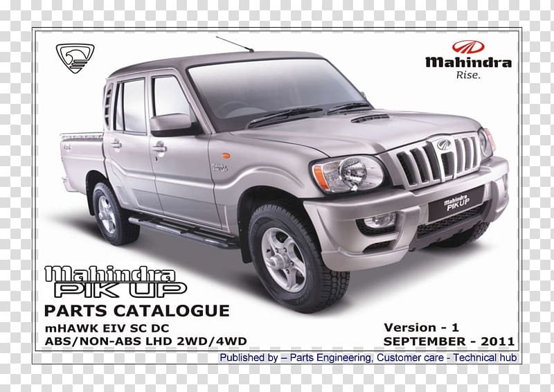 Mahindra Scorpio Getaway Mahindra & Mahindra Pickup truck Mahindra Bolero, pickup truck transparent background PNG clipart