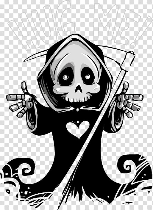 Grim Reaper illustration, Death Grim T-shirt Cartoon, Skull Demon Figure transparent background PNG clipart