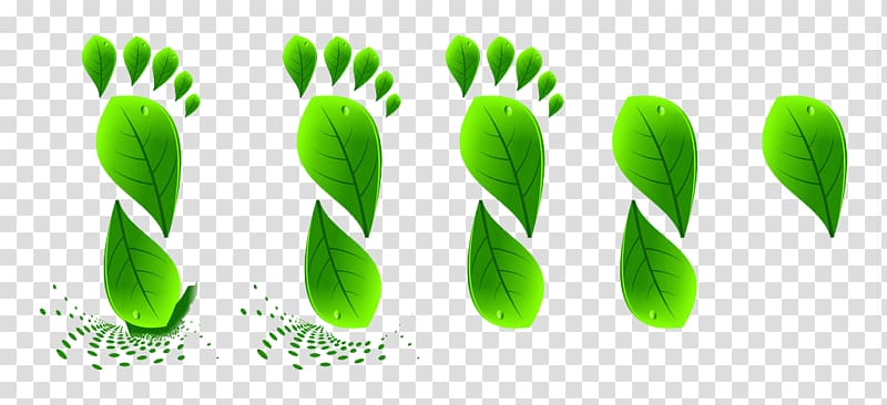 Green Icon, Green shiny creative footprints transparent background PNG clipart