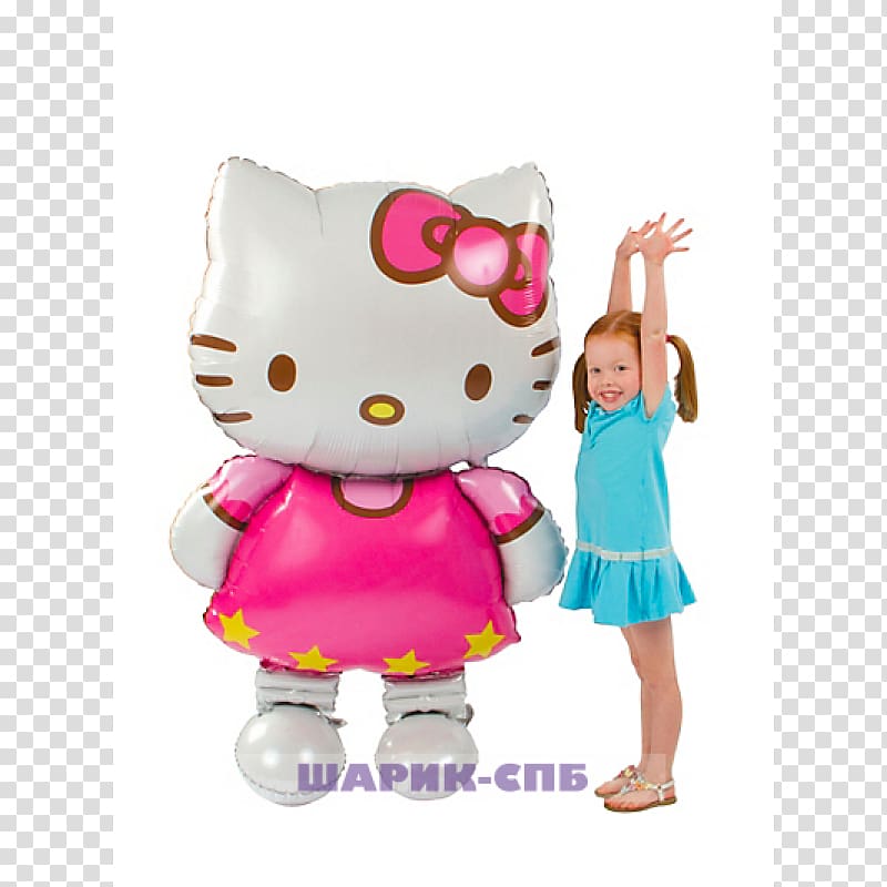 Hello Kitty Mylar balloon Party Birthday, balloon transparent background PNG clipart
