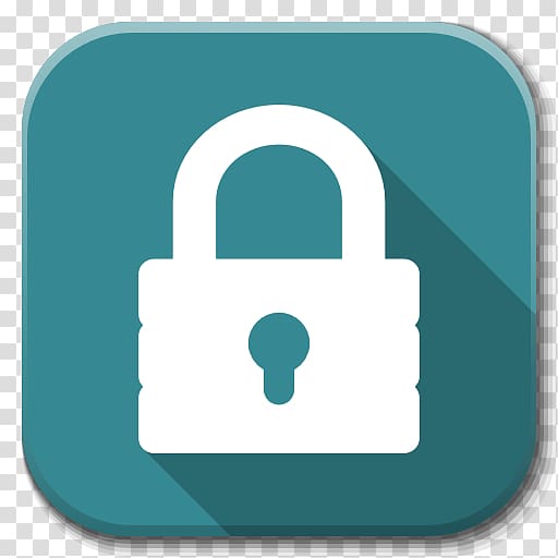 white padlock illustration, padlock symbol aqua, Apps Lock transparent background PNG clipart