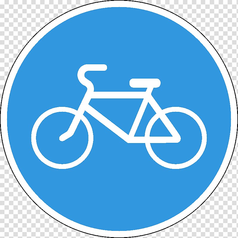 Segregated cycle facilities Traffic sign Bicycle Mandatory sign, Bicycle transparent background PNG clipart