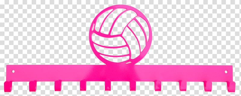 Volleyball Sports Medal, light pink volleyball transparent background PNG clipart