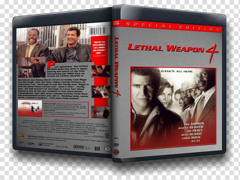 Detective Ng Lethal Weapon DVD Cover art Blu-ray disc, lethal transparent background PNG clipart