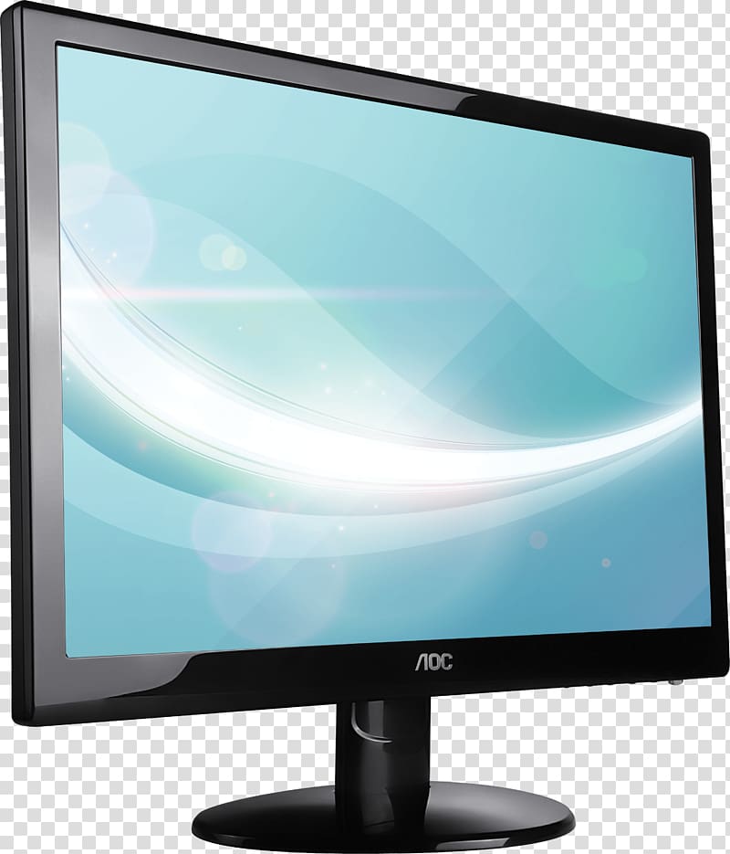 Computer monitor AOC International IPS panel LED-backlit LCD Response time, Monitor transparent background PNG clipart