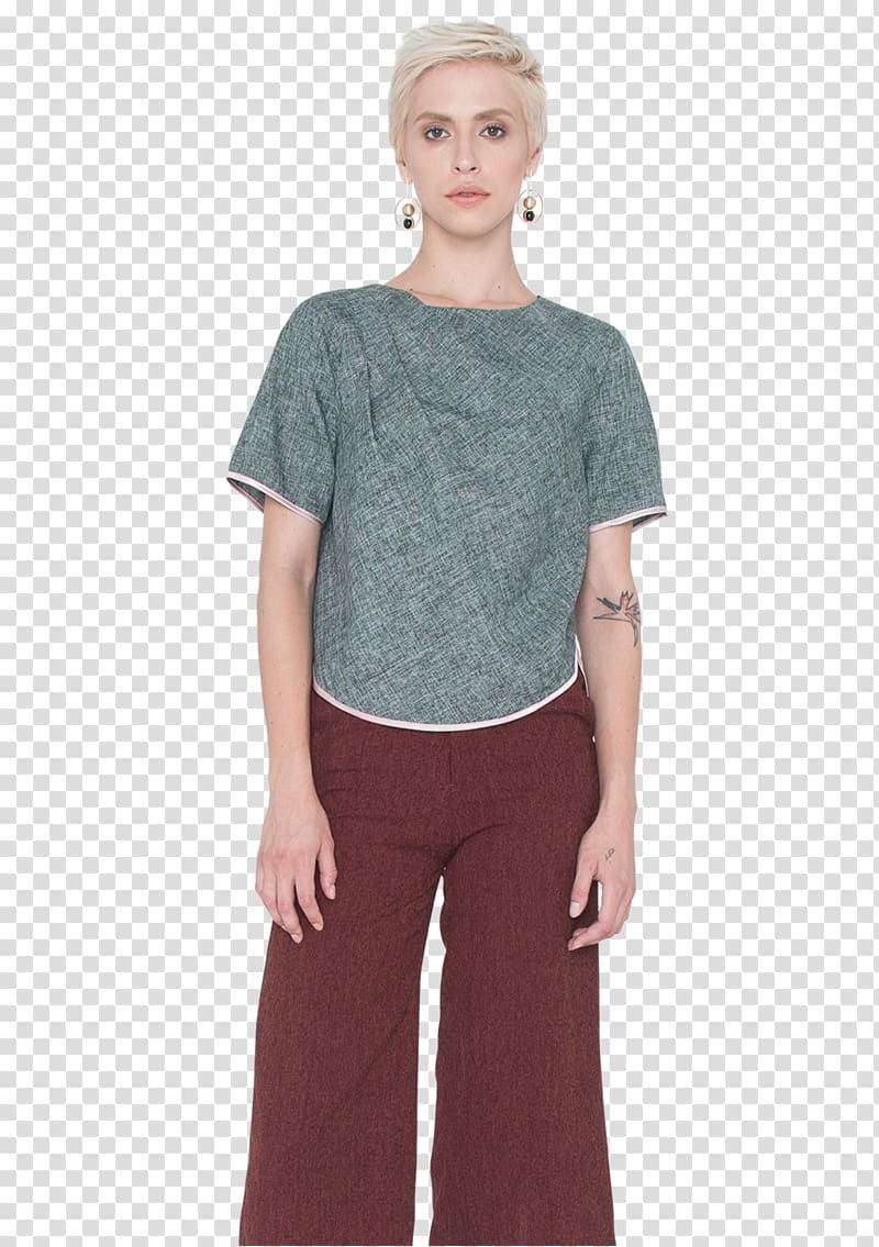 T-shirt Sleeve Tuck Blouse Piping, T-shirt transparent background PNG clipart