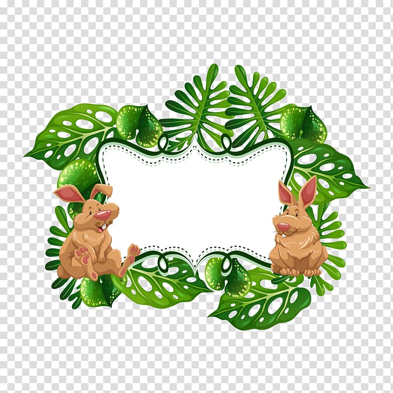 European rabbit Euclidean Illustration, Bunny Banner transparent background PNG clipart