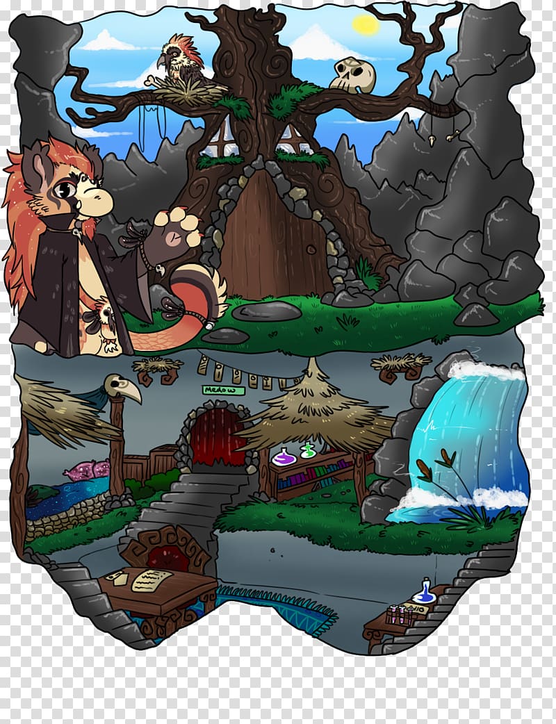 Fiction Legendary creature Animated cartoon, a difficult help comes from all quarters transparent background PNG clipart