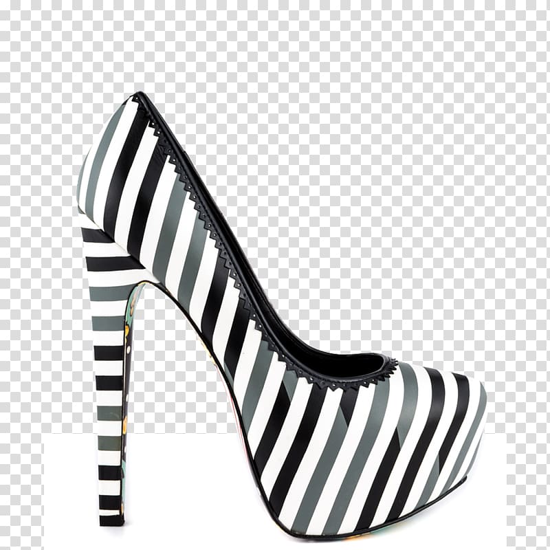 Black and white High-heeled shoe Stiletto heel, Pump Shoes for Women with Bunions transparent background PNG clipart