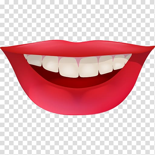 red lips illustration, Smile Human tooth Lip Icon, Smile mouth transparent background PNG clipart