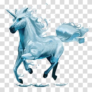 light-blue unicorn, Unicorn Water transparent background PNG clipart