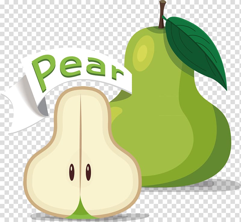 Pyrus nivalis Fruit Cartoon, pear transparent background PNG clipart