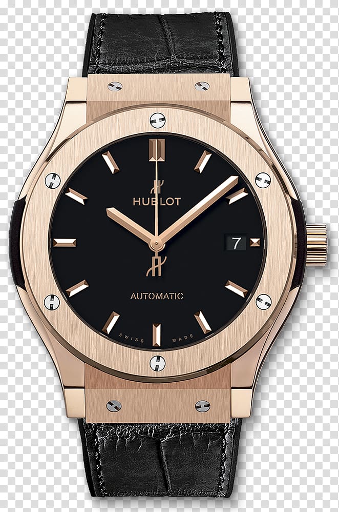 Automatic watch Hublot Chronograph Power reserve indicator, watch transparent background PNG clipart