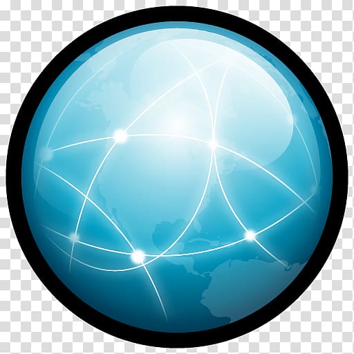 round teal and white planet, electric blue sphere computer , Network transparent background PNG clipart