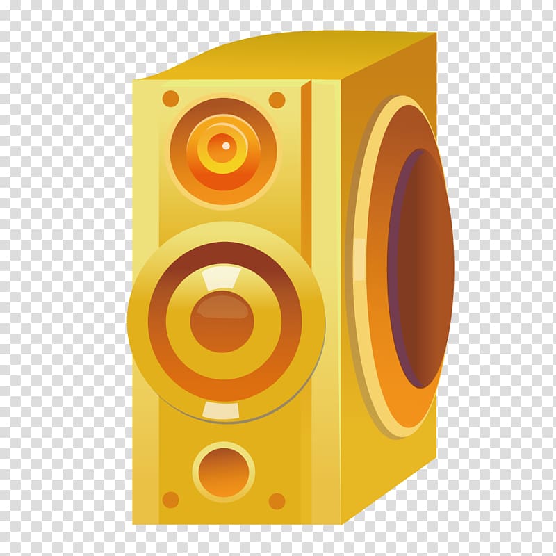Subwoofer Loudspeaker Sound, Gold Sound transparent background PNG clipart