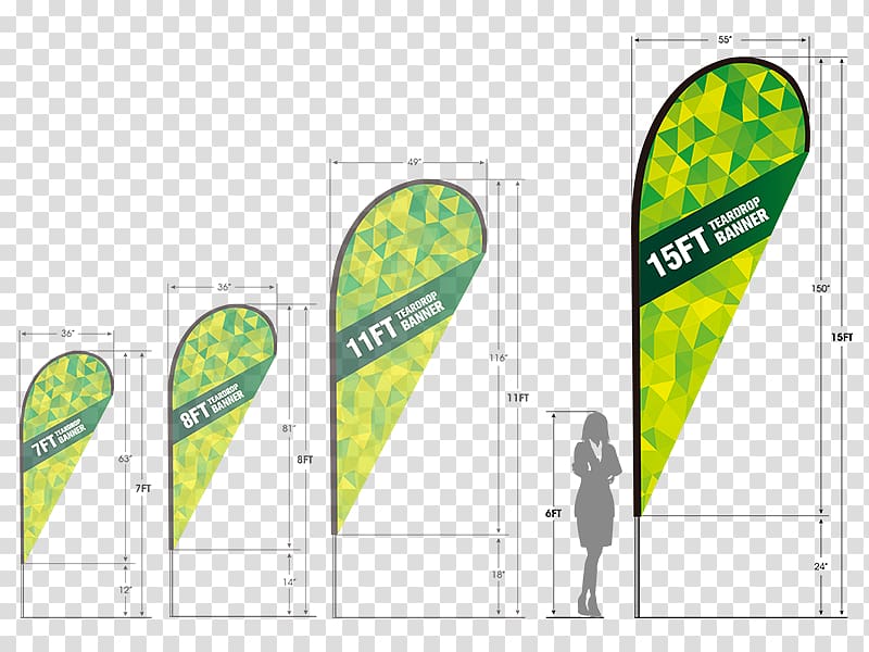 Banner Flag Rectangle Color printing Design, double sided opening transparent background PNG clipart