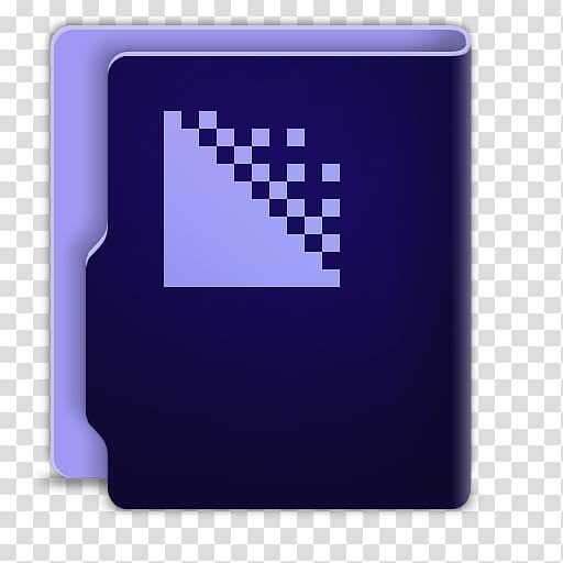 purple and black computer folder , square purple electric blue, Adobe Media Encoder CC transparent background PNG clipart