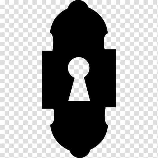 Keyhole Silhouette Lock, Silhouette transparent background PNG clipart