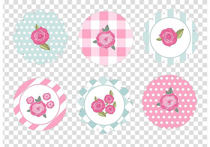 Shabby chic Beach rose Pink, Plaid Rose transparent background PNG clipart
