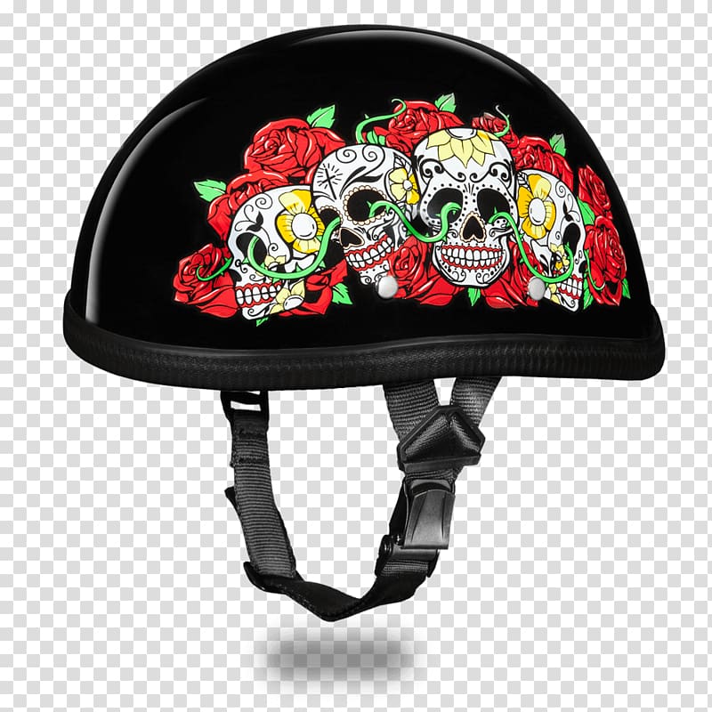 Bicycle Helmets Motorcycle Helmets Skull Daytona Helmets, Skull Bikers transparent background PNG clipart
