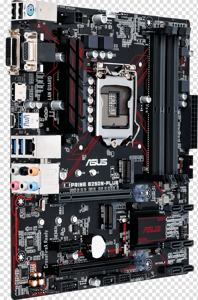 Intel Kaby Lake microATX LGA 1151 ASUS 1151 Prime B250M-Plus M-Atx 90MB0SI0-M0EAY0, intel transparent background PNG clipart