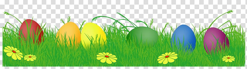 assorted color eggs s, Easter Bunny Easter egg , Easter Eggs In Grass transparent background PNG clipart