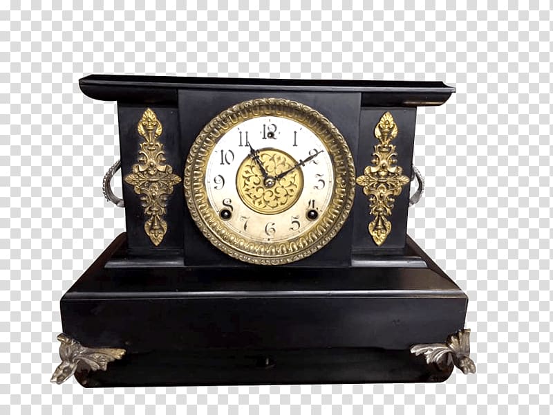 Mantel clock Antique Ansonia Clock Company Bracket clock, clock transparent background PNG clipart