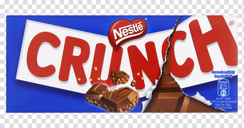 Nestlé Crunch Chocolate bar Milk Breakfast cereal White chocolate, milk transparent background PNG clipart