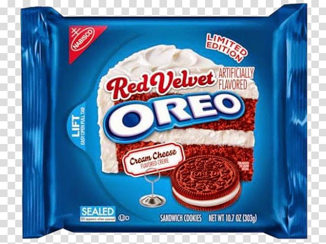 Red velvet cake Cream Oreo Biscuits Nabisco, red velvet doughnuts transparent background PNG clipart