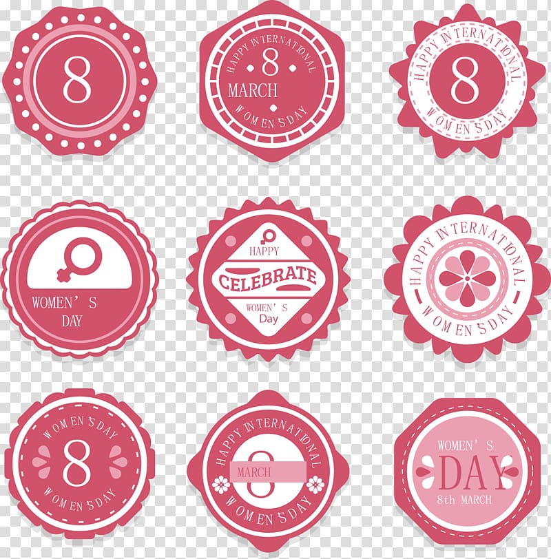 Circle Icon, 9 round women\'s section tag material transparent background PNG clipart