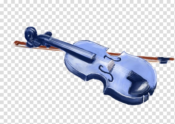 Violin Musical instrument Computer file, Blue violin transparent background PNG clipart