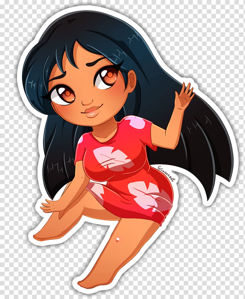 Lilo Pelekai Fan art Drawing, Grown Up Lilo and Stitch transparent background PNG clipart