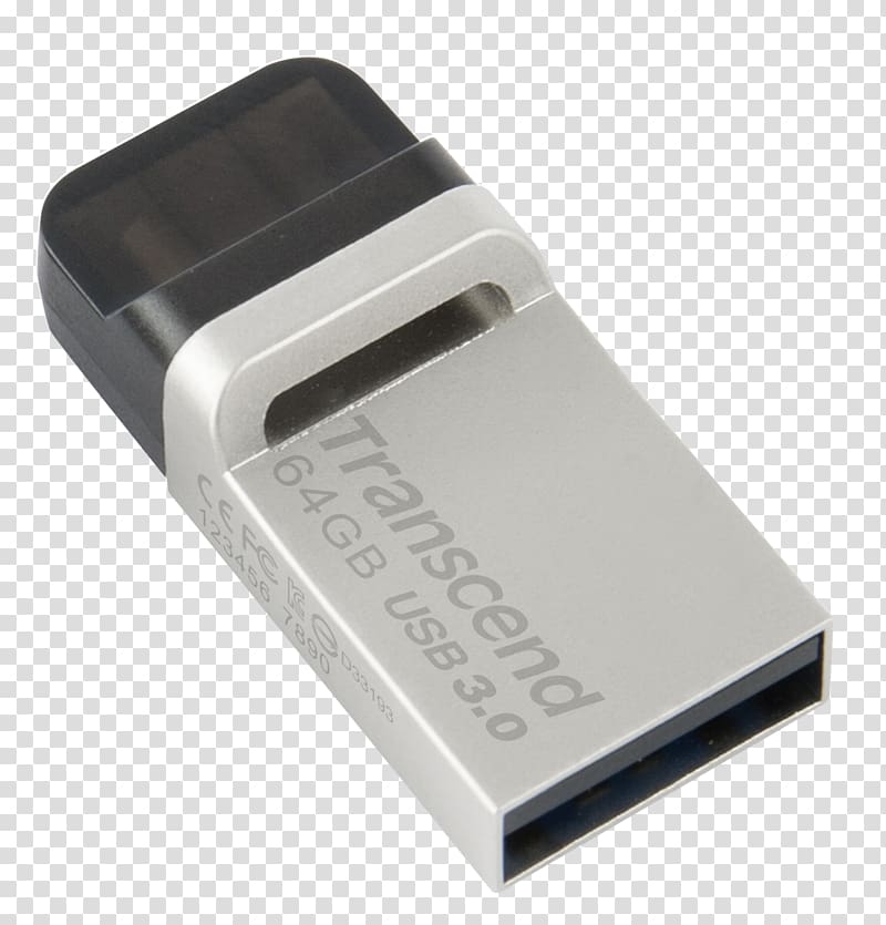JetFlash 880 OTG Flash Drive USB Flash Drives Transcend Information USB 3.0, USB transparent background PNG clipart