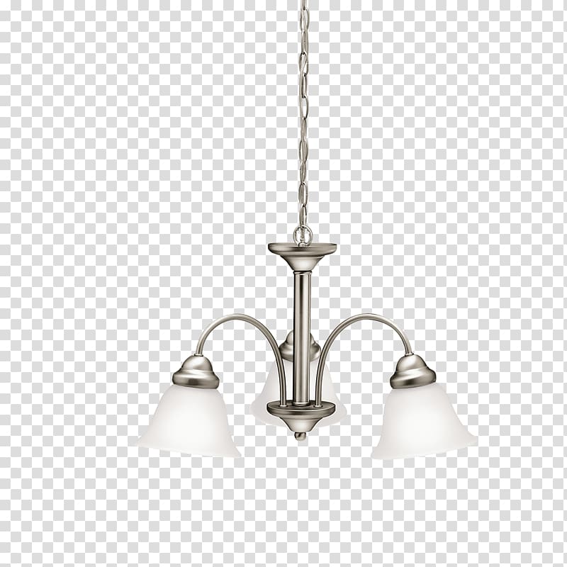 Lighting Chandelier Light fixture Brushed metal, light transparent background PNG clipart