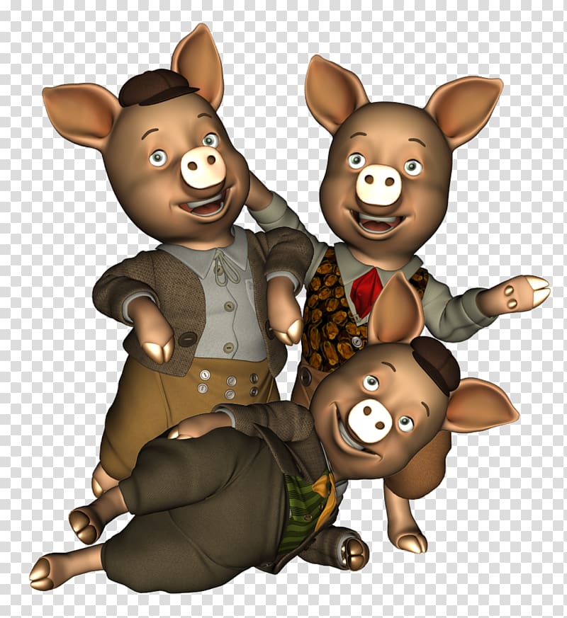 Carnivora Cartoon, three little pigs wolf transparent background PNG clipart