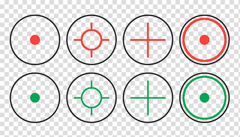 Reticle Red dot sight Telescopic sight Optics, reticule transparent background PNG clipart
