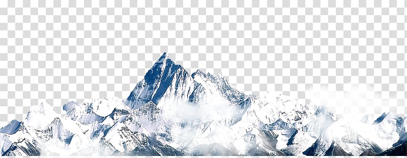 mountain peak covered with snow, Snow Landscape, tip of the iceberg transparent background PNG clipart