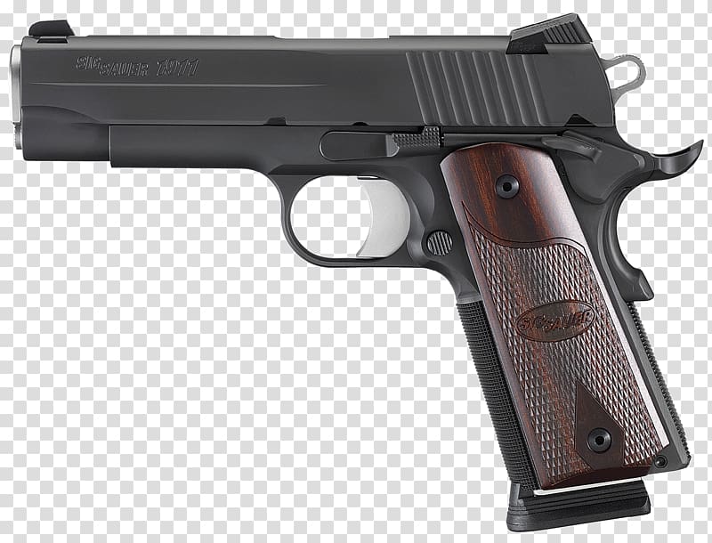 M1911 pistol Colt\'s Manufacturing Company .45 ACP Automatic Colt Pistol SIG Sauer 1911, .45 ACP transparent background PNG clipart