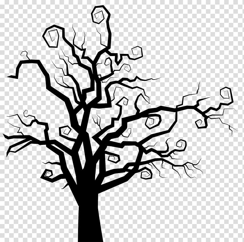 Creepy Tree Silhouette Tattoo
