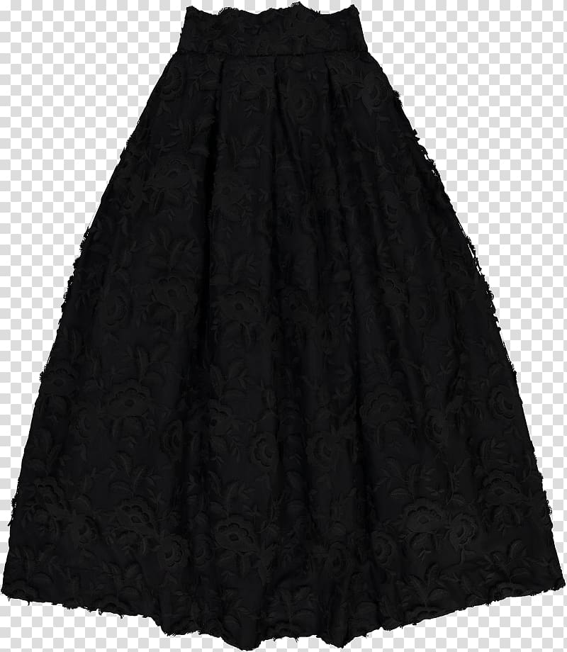 Little black dress Skirt Ball gown Lace, flowers skirt transparent background PNG clipart