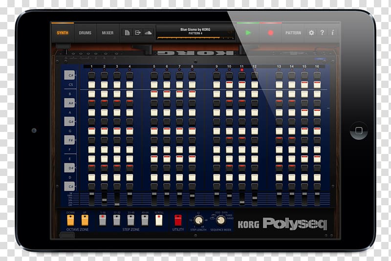 Korg Polysix Borderlands iPad mini Sound Synthesizers, mini synth transparent background PNG clipart