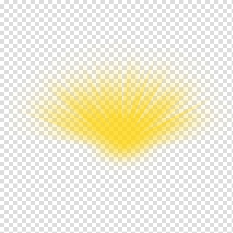 sun ray illustration, Lighting Yellow Light beam, Free to pull the yellow beam material transparent background PNG clipart
