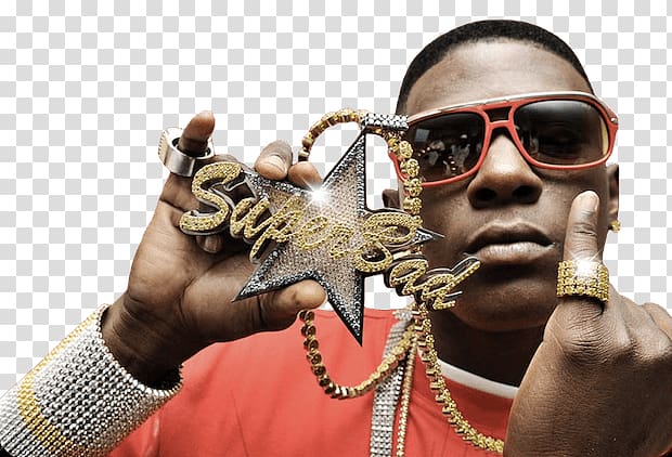 man showing gold-colored ring and star necklace, Boosie Badazz Super Bad transparent background PNG clipart