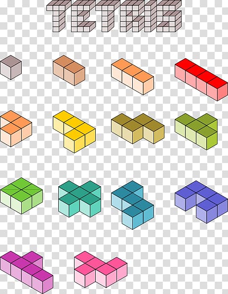 3D Tetris Minecraft Plants vs. Zombies Snake, color building blocks transparent background PNG clipart