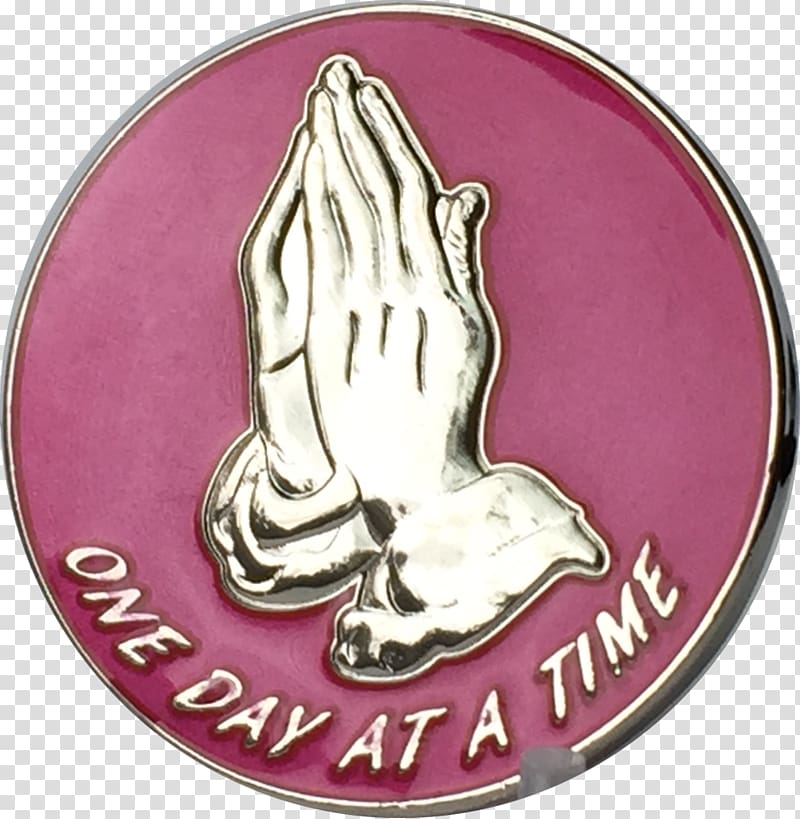 Serenity Prayer Alcoholics Anonymous Praying Hands Medal, medal transparent background PNG clipart