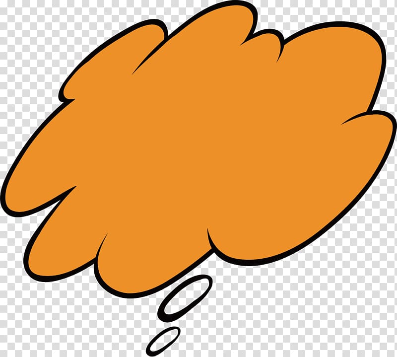 Thought Bubble Dialogue , Orange thinking bubbles transparent background PNG clipart