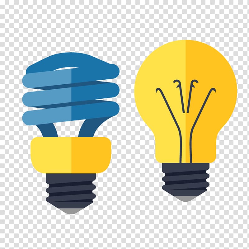 Light Electricity Energy conservation Electric power, Yellow light bulb energy saving lamps transparent background PNG clipart