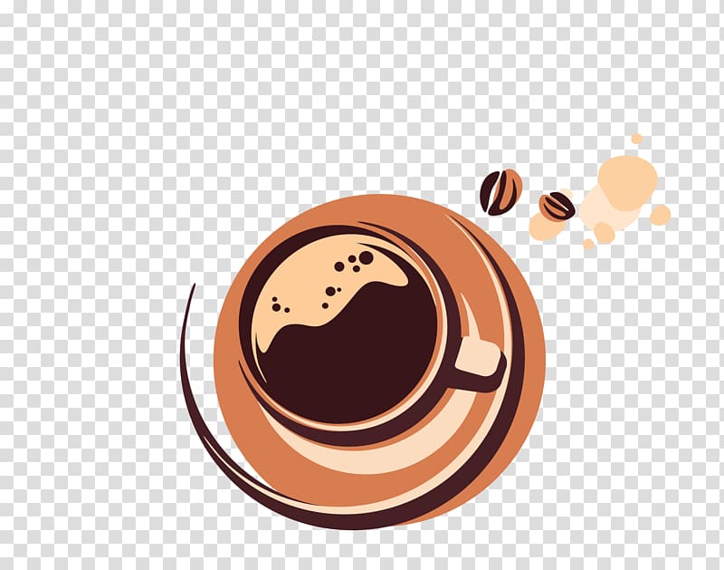 Coffee cup Cartoon Drawing, Hand-painted cartoon coffee transparent background PNG clipart