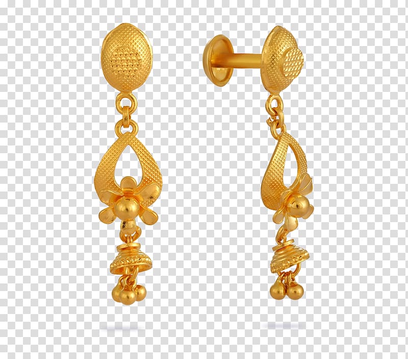 Earring Jos Alukka & Sons Jewellery Jos Alukkas Gemstone, gold earrings transparent background PNG clipart