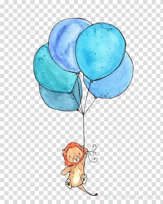 blue balloons illustration, Lion Paper Avatar Drawing Icon, lion transparent background PNG clipart
